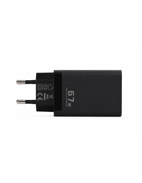 Ładowarka sieciowa Voltage GaN Charger 67W PD 3.0 QC 3.0 USB-A 2x USB-C czarna