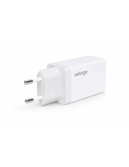 Ładowarka sieciowa Voltage GaN Charger 67W PD 3.0 QC 3.0 USB-A 2x USB-C biała