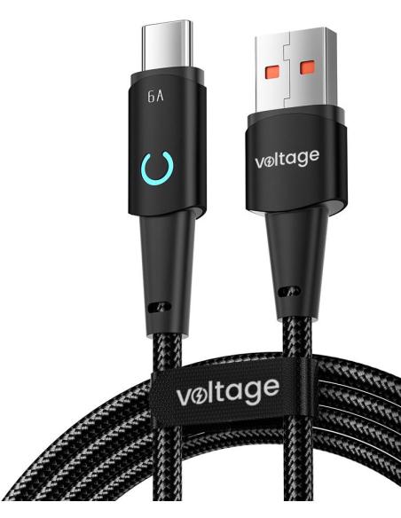 Kabel USB-A / USB-C Voltage PowerAngle 66W PD 100cm czarny
