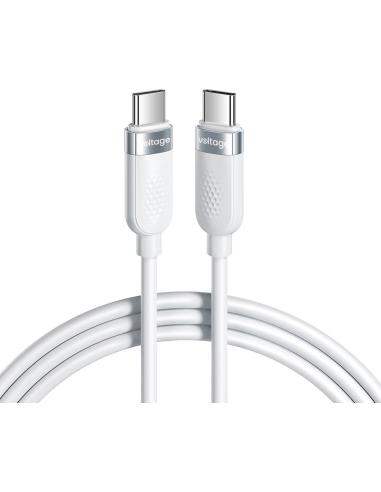 Kabel USB-C / USB-C Voltage Silicone 100W PD 100cm biały