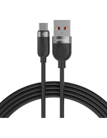 Kabel USB-A / USB-C Voltage Silicone 66W PD 100cm czarny