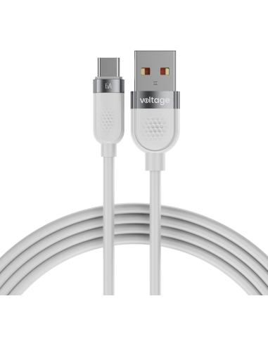 Kabel USB-A / USB-C Voltage Silicone 66W PD 100cm biały