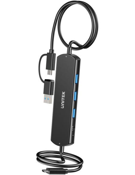 Unitek KVM Hub 10 Gbps – przełączanie między 2 hostami, 3×USB-A