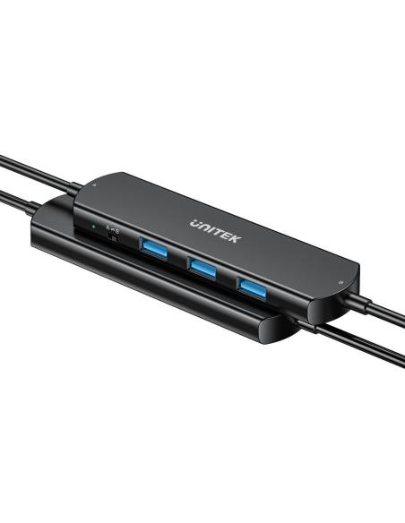 Unitek KVM Hub 10 Gbps – przełączanie między 2 hostami, 3×USB-A