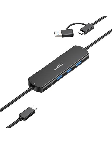 Unitek KVM Hub 10 Gbps – przełączanie między 2 hostami, 3×USB-A