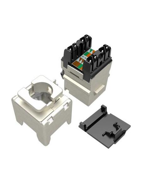 Moduł Keystone szybkozaciskowy narzędziowy SOLARIX Cat.6 STP FTP RJ45 srebrny