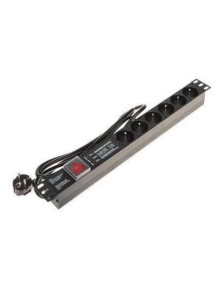 Listwa zasilająca 6 gniazd PD-6/R-SPD-3L