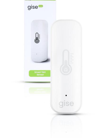 GISE Smart Czujnik temperatury i wilgotności Wi-Fi Biały | Tuya | GTHS-WF-01-W