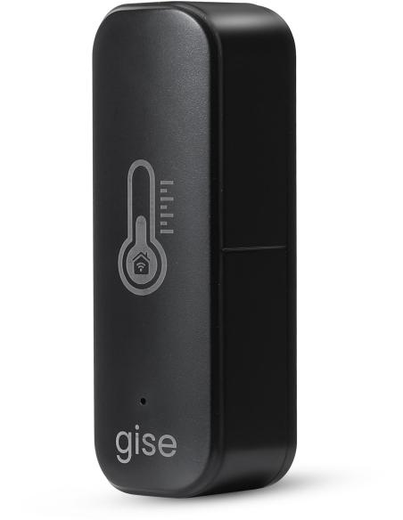 GISE Smart Czujnik temperatury i wilgotności Wi-Fi Czarny | Tuya | GTHS-WF-01-B