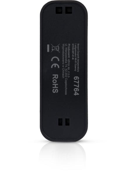 GISE Smart Czujnik temperatury i wilgotności Wi-Fi Czarny | Tuya | GTHS-WF-01-B