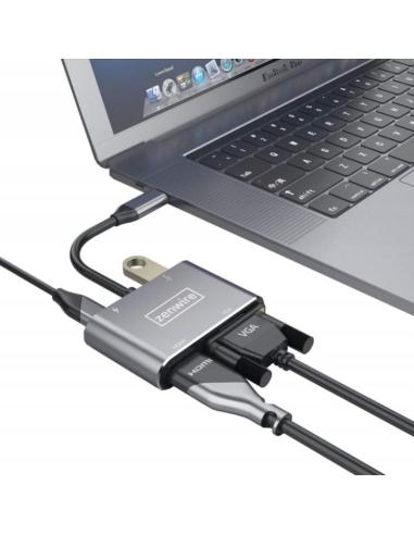 ADAPTER HUB Przejściówka USB-C 4W1 HDMI 4K VGA USB Zenwire BYL-2310