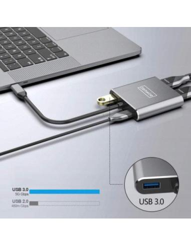 ADAPTER HUB Przejściówka USB- C 4W1 2x HDMI 4K USB 3.0 Zenwire BYL-2309
