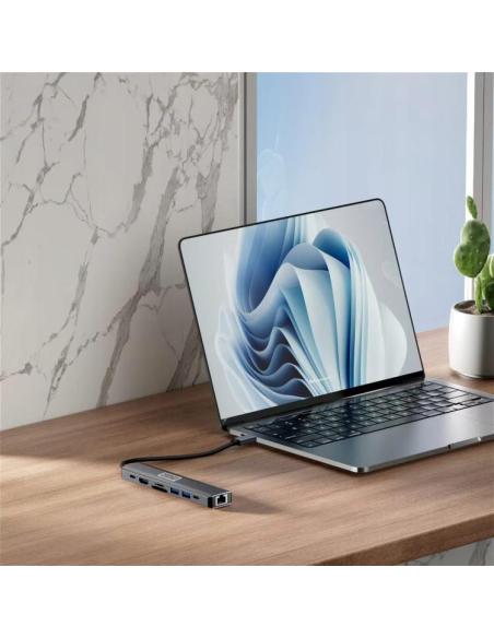 HUB USB-C Przejściówka ADAPTER 8w1 HDMI 2.0 4K 60 Hz Gigabit Ethernet 1000 Mbps Zenwire HUB81