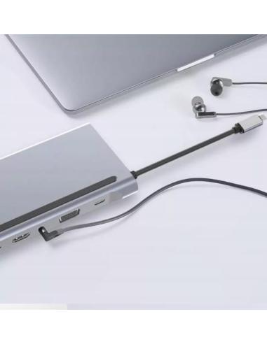 HUB ADAPTER USB-C 12w1 Stacja Dokująca 2x HDMI 4K ETHERNET RJ45 USB 3.0 BYL-2211