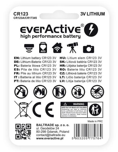 Bateria CR123 CR123A everActive (blister 1 szt.)