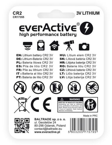 Bateria CR2 everActive (blister 1 szt.)