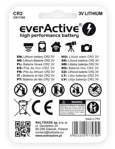 Bateria CR2 everActive (blister 1 szt.)