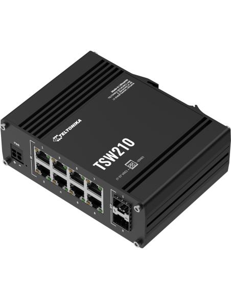 Teltonika TSW210 switch przemysłowy 8xGE 2xSFP PoE+ (TSW210000040) DIN