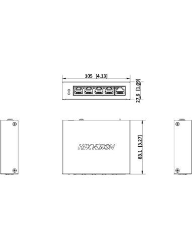 Repeater PoE Hikvision DS-3E0505P-E/R