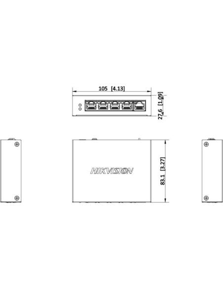 Repeater PoE Hikvision DS-3E0505P-E/R