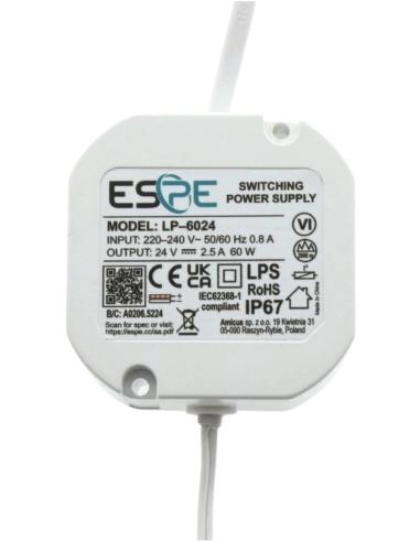 ZASILACZ IMPULSOWY DOPUSZKOWY ESPE LP-6024 24V/60W/2.5A IP67