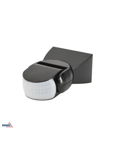 Czujnik ruchu PIR1200W 180* IP65 czarny