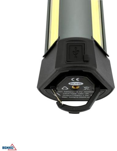 Latarka Wielofunkcyjna LED BEMKO 6000mAh IP42