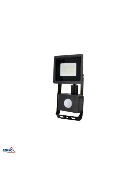 Naświetlacz LED SMD KASTEL 10W 4000K 800LM IP65 czarny cz. pir