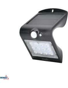 Naświetlacz SOLARNY LED TRINGO BEMKO 1.5W 220LM 4000K IP65 czarny cz. pir C83-SOT-001BL-PIR