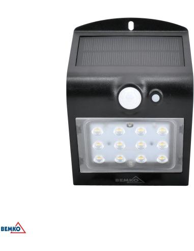 Naświetlacz SOLARNY LED TRINGO BEMKO 1.5W 220LM 4000K IP65 czarny cz. pir C83-SOT-001BL-PIR