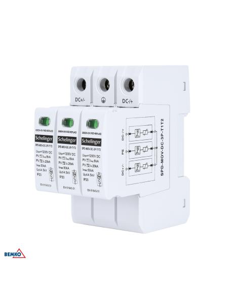 Ogranicznik przepięć 3P 8kA DC 1200V KLASY T1T2 SCHELINGER