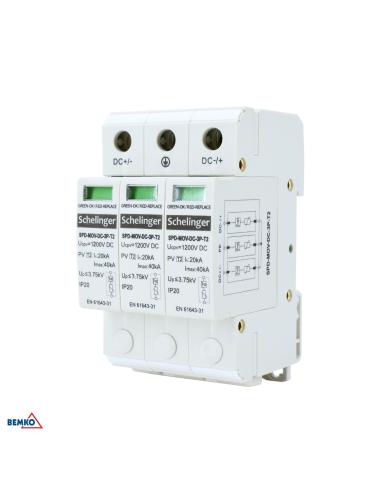 Ogranicznik przepięć 3P DC 1200V KLASY T2 SCHELINGER