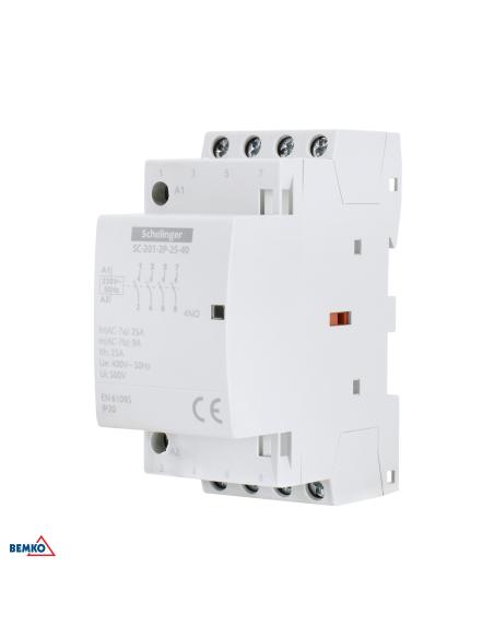 Stycznik modułowy SC201 2P 25A TYP 40 (4NO + 0NC) SCHELINGER