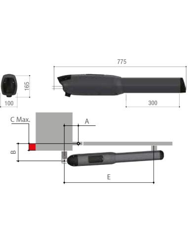 Zestaw CAME NEW ATI30DGF SAFE 24V TOP do 6m bram dwuskrzydłowych