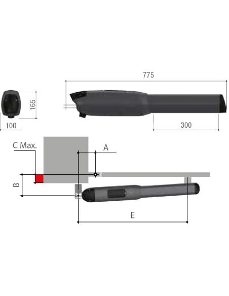 Zestaw CAME NEW ATI30DGF SAFE 24V TOP do 6m bram dwuskrzydłowych