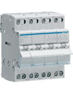 Modułowy przełącznik instalacyjny I-0-II 4P 40A 400VAC Hager SFT440