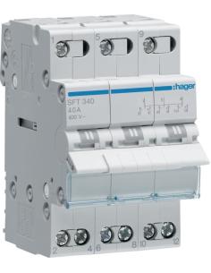 Modułowy przełącznik instalacyjny I-0-II 3P 40A 400VAC Hager SFT340