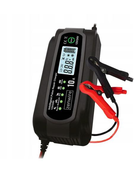 Prostownik Ładowarka Akumulatorów Samochodowy z Funkcją Naprawy 12V 24V 10A Zenwire JMD-10