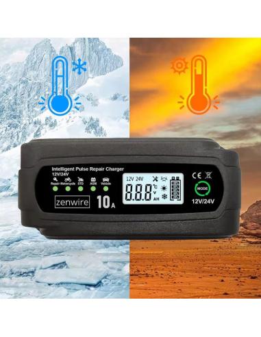 Prostownik Ładowarka Akumulatorów Samochodowy z Funkcją Naprawy 12V 24V 10A Zenwire JMD-10
