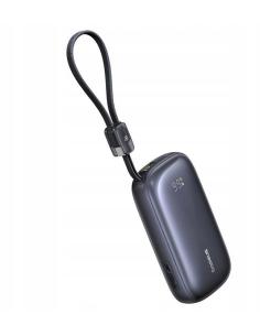 Powerbank Baseus EnerFill FC21 20000 mAh 22,5 W USB-A USB-C czarny z odłączanym kablem Lightning 2