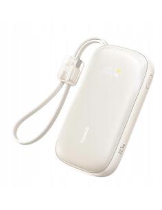 Powerbank Baseus EnerFill FC21 20000 mAh 22,5 W USB-A USB-C srebrny z odłączanym kablem Lightning