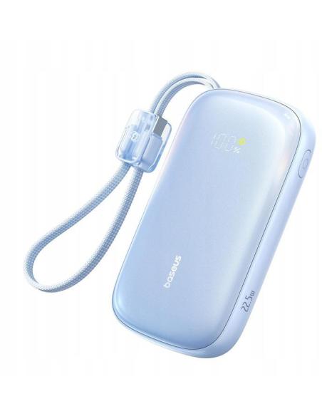 Powerbank Baseus EnerFill FC21 20000 mAh 22,5 W USB-A USB-C niebieski z odłączanym kablem Lightning