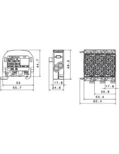 Blok rozdzielczy odgałęźny SCB 25 Al/Cu 80110 SIMBLOCK, niebieski 81501003 2