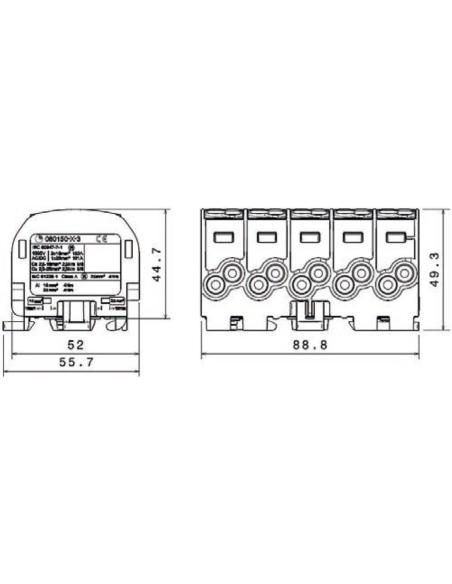 Blok rozdzielczy - odgałęźny Al/Cu 80150 SIMBLOCK sza/nie/zie SCB 25-5X 81500020