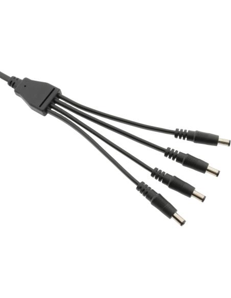 Splitter DC ESPE 1x4 gniazdo DC 2,1/5,5 / 4 x wtyk prosty DC 2,1/5,5