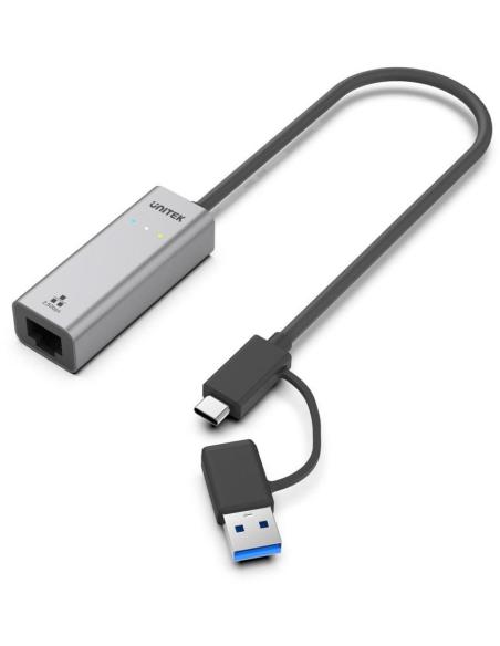Unitek Hybrydowy adapter USB-C/USB-A do sieci