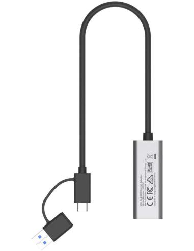 Unitek Hybrydowy adapter USB-C/USB-A do sieci