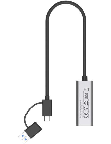 Unitek Hybrydowy adapter USB-C/USB-A do sieci