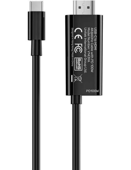 Unitek Kabel USB-C do HDMI 4K@60Hz z portem USB-C PD 100W