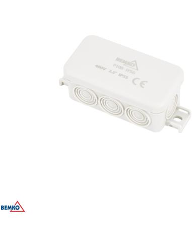PUSZKA INSTALACYJNA NATYNKOWA 85x45x37MM IP55 8P JASNOSZARA E04-PI08-IP55